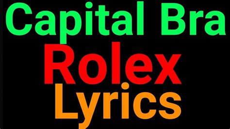 rolex capital bra lyrics|capital bra lyrics.